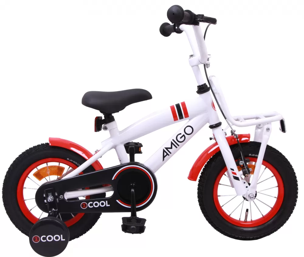2Cool 12 Inch Jongens Terugtraprem Wit^AMIGO Clearance