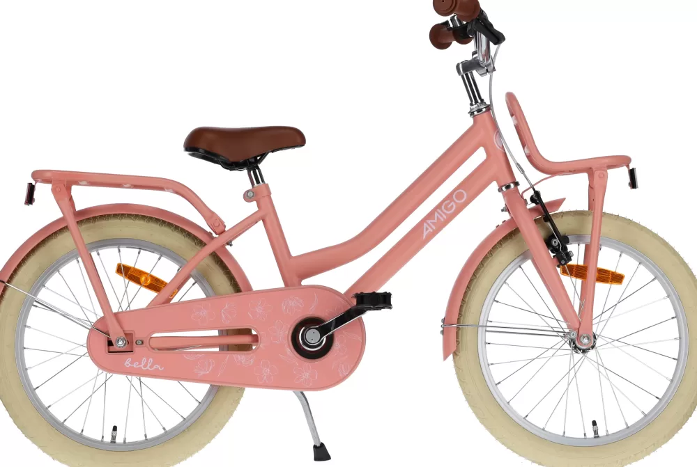 Bella 18 Inch Meisjes Terugtraprem Zalmroze^AMIGO Fashion