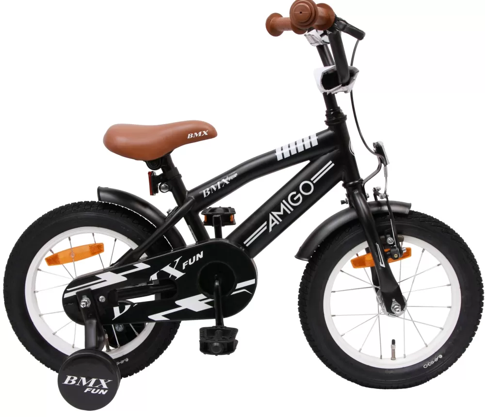 Bmx Fun 14 Inch Jongens Terugtraprem Matzwart^AMIGO Best