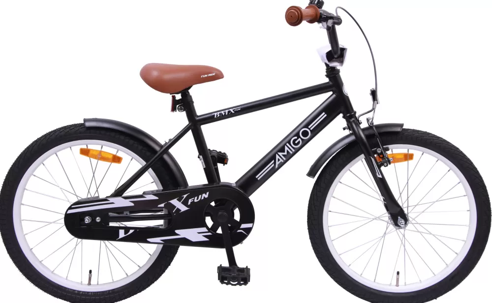 Bmx Fun 20 Inch Jongens Terugtraprem Matzwart^AMIGO Fashion