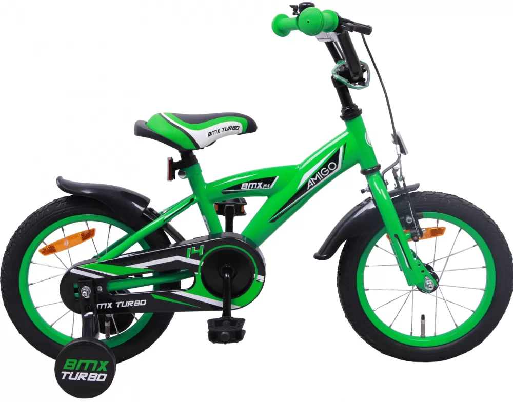 Bmx Turbo 14 Inch Jongens Terugtraprem Groen^AMIGO Shop