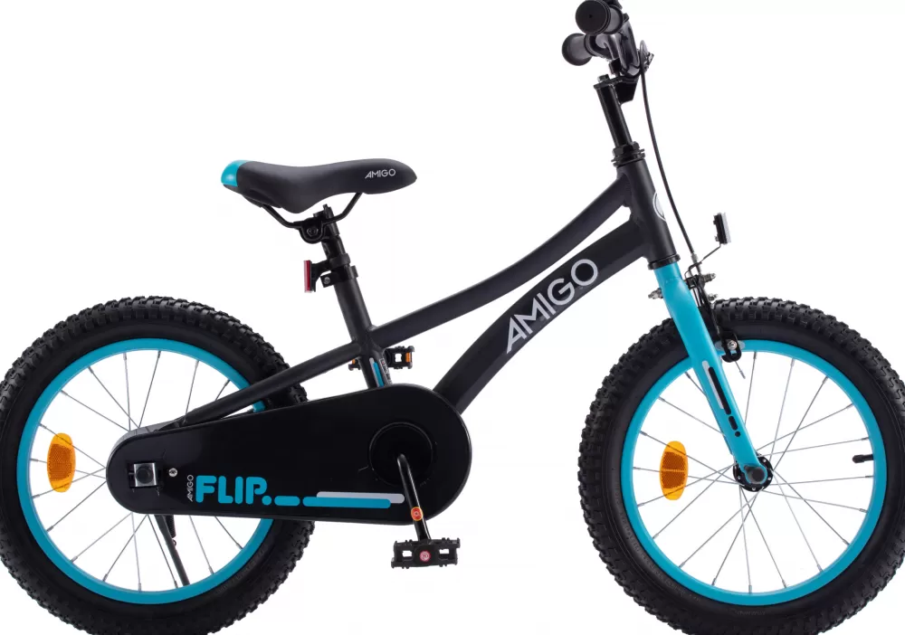 Flip 18 Inch 26,5 Cm Jongens Terugtraprem Zwart/Blauw^AMIGO Shop