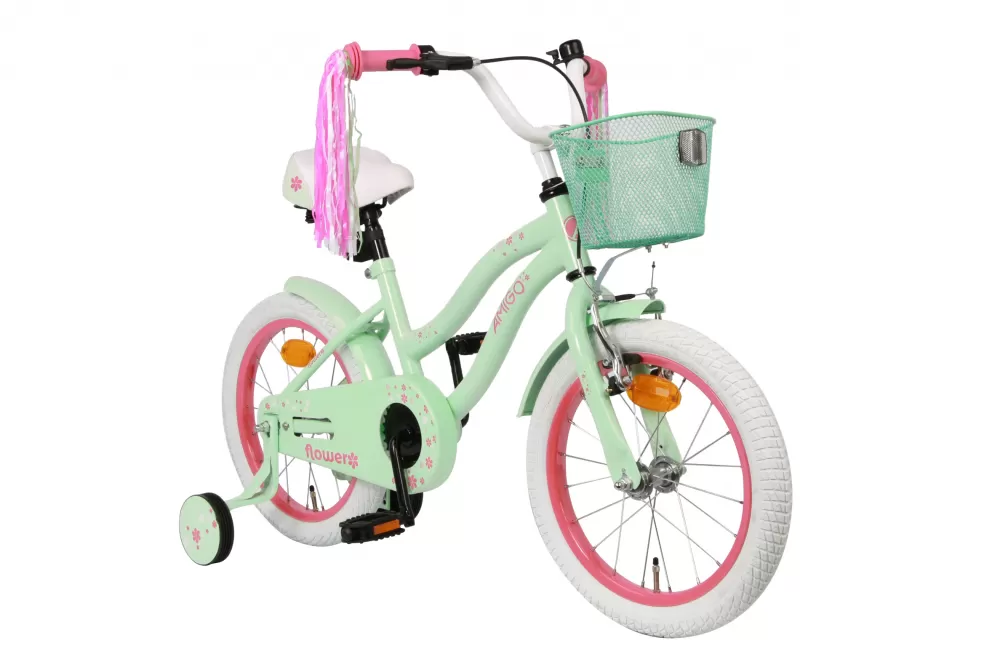 Flower 16 Inch 26 Cm Meisjes Terugtraprem Groen^AMIGO Online