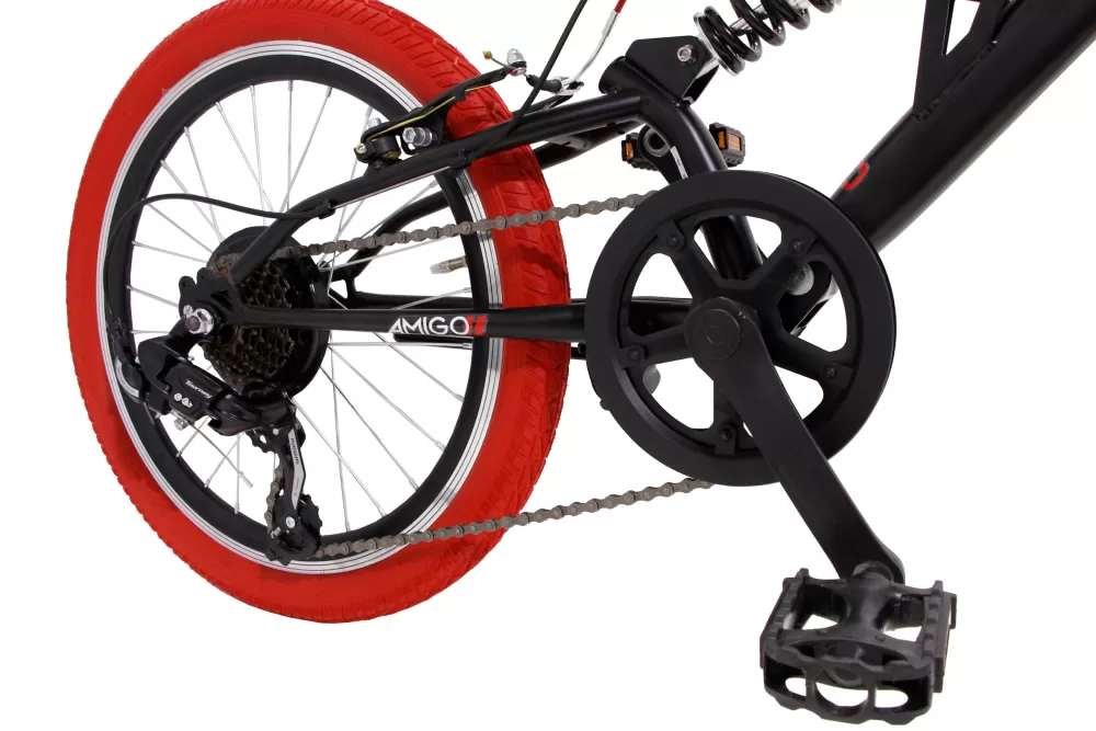 Fun Ride 20 Inch 33 Cm Junior 7V V-Brakes Zwart/Rood^AMIGO Hot