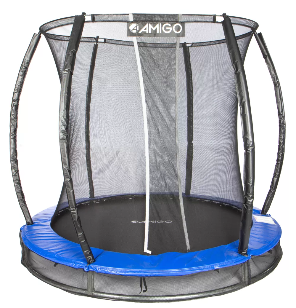 Inground Trampoline Deluxe Met Veiligheidsnet 244 Cm Blauw^AMIGO Store