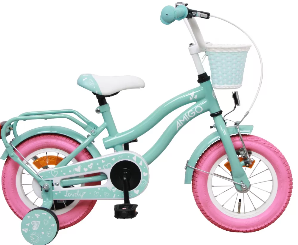 Lovely 12 Inch 22 Cm Meisjes Terugtraprem Turquoise^AMIGO Store