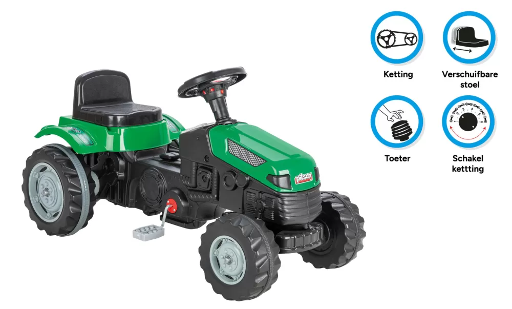 Pilsan Active Traptractor Groen/Zwart^AMIGO New