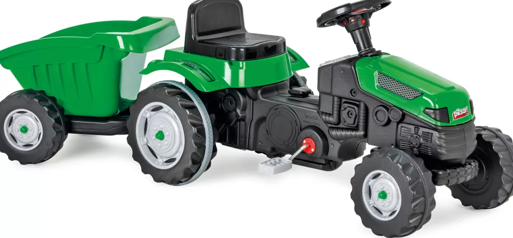 Pilsan Active Traptractor Met Aanhanger Groen/Zwart^AMIGO Clearance