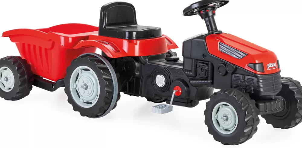Pilsan Active Traptractor Met Aanhanger Rood/Zwart^AMIGO Clearance