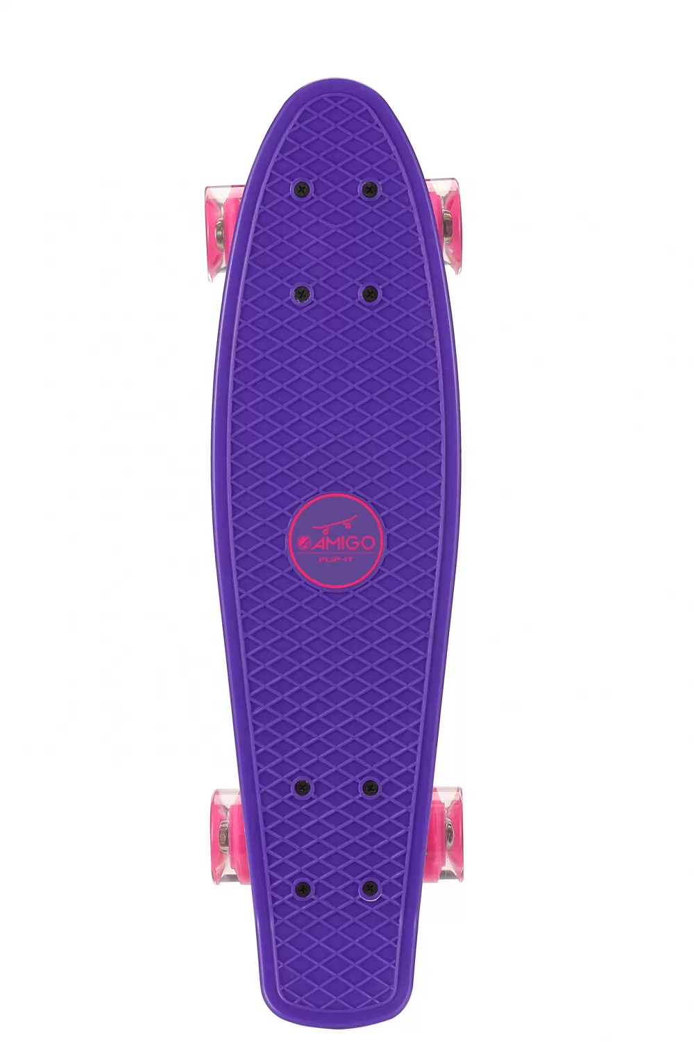 Skateboard Flip-It Met Ledverlichting 55,5 Cm Paars/Roze^AMIGO Sale