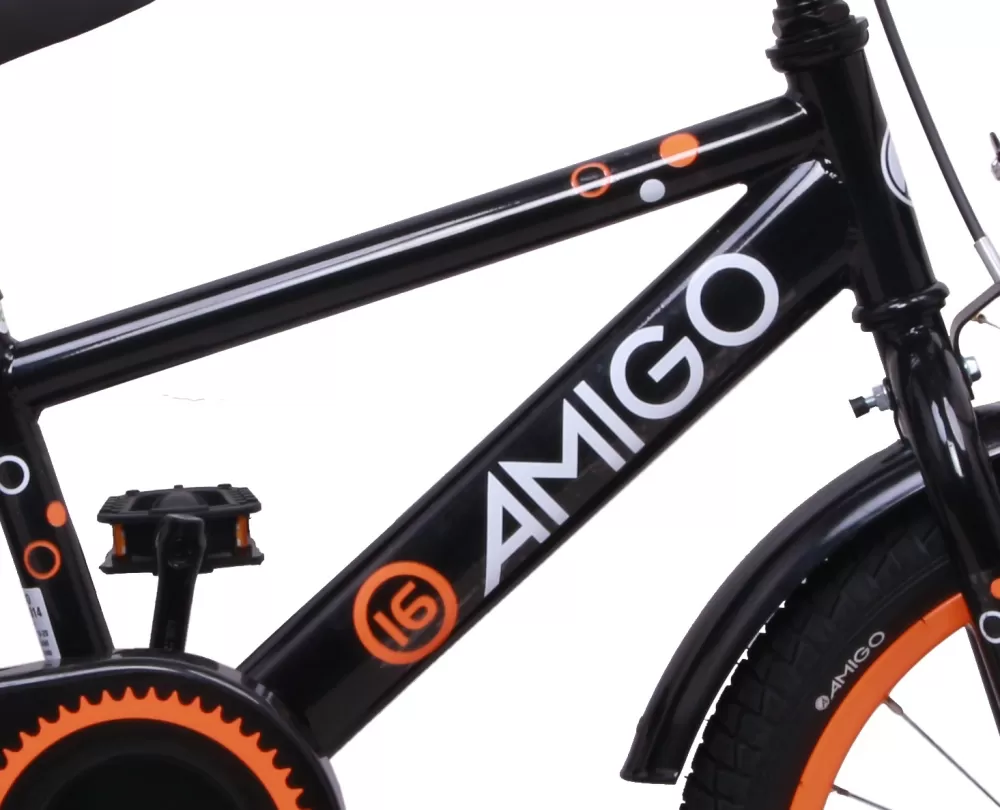 Sports 16 Inch 25,4 Cm Jongens Terugtraprem Zwart^AMIGO Clearance