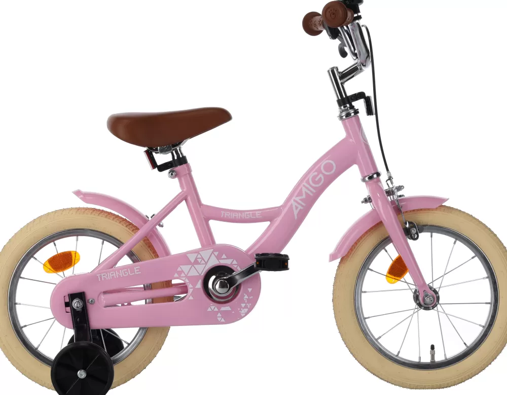 Triangle 14 Inch Meisjes Terugtraprem Roze^AMIGO Best Sale