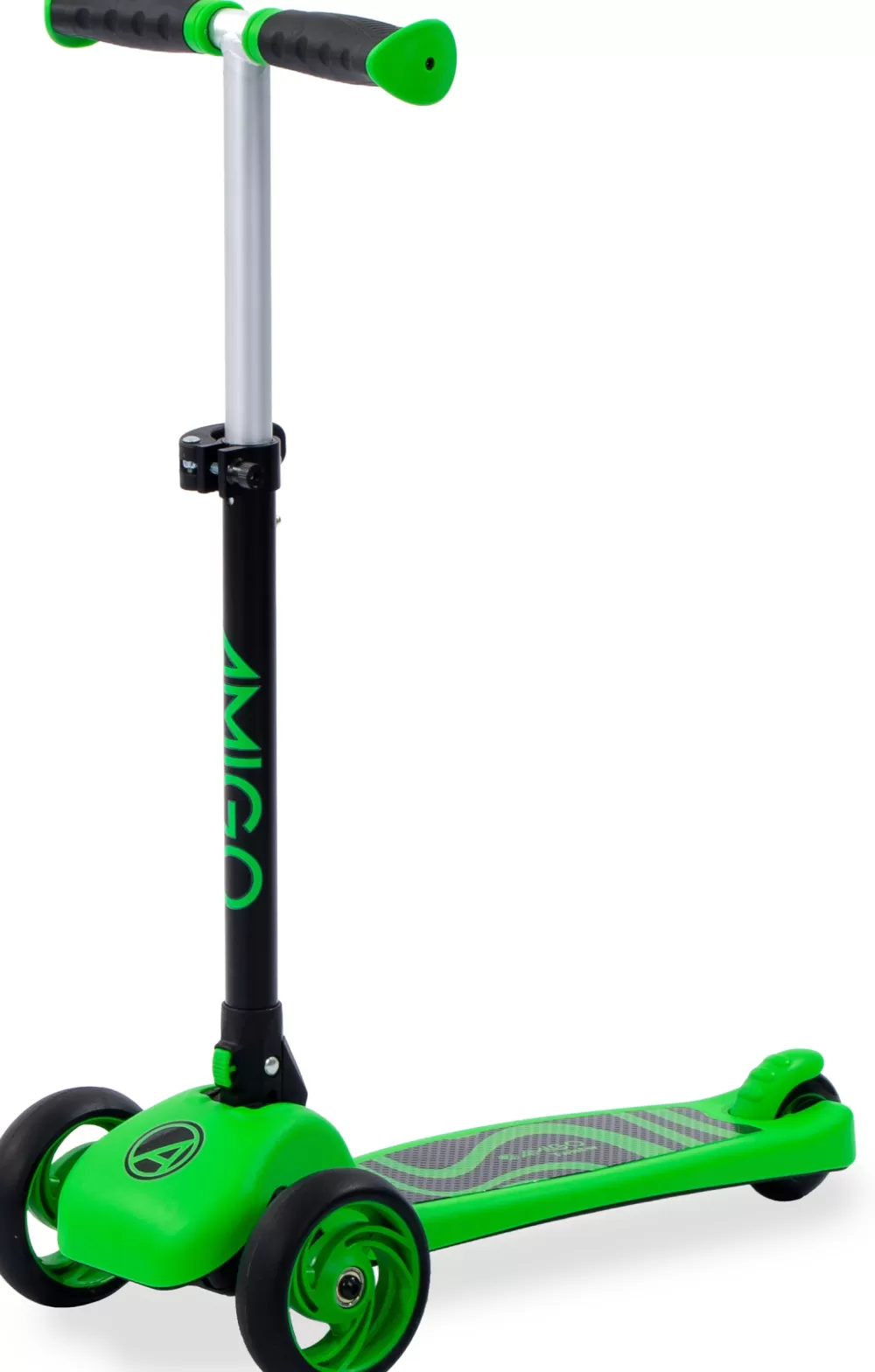Twister Opvouwbare 3-Wiel Kinderstep Met Voetrem Groen/Zwart^AMIGO Cheap