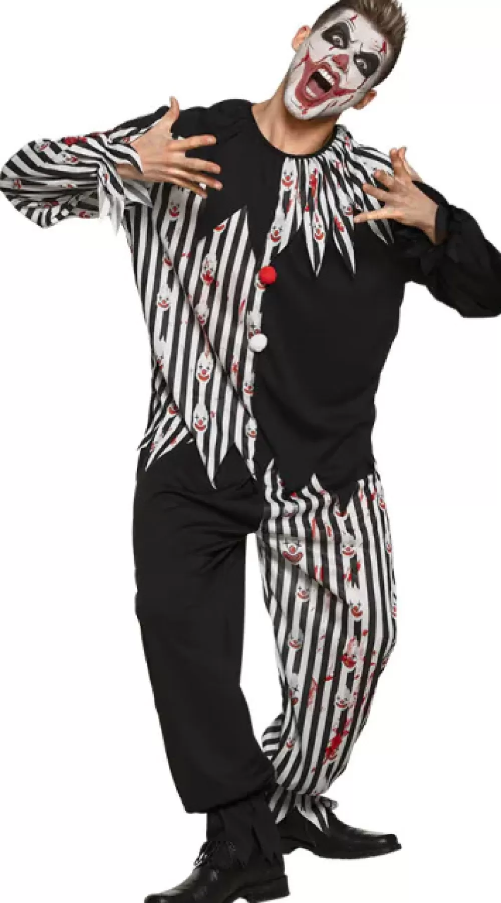 Bloody Clown Kostuum Unisex Zwart/Wit^Boland Cheap