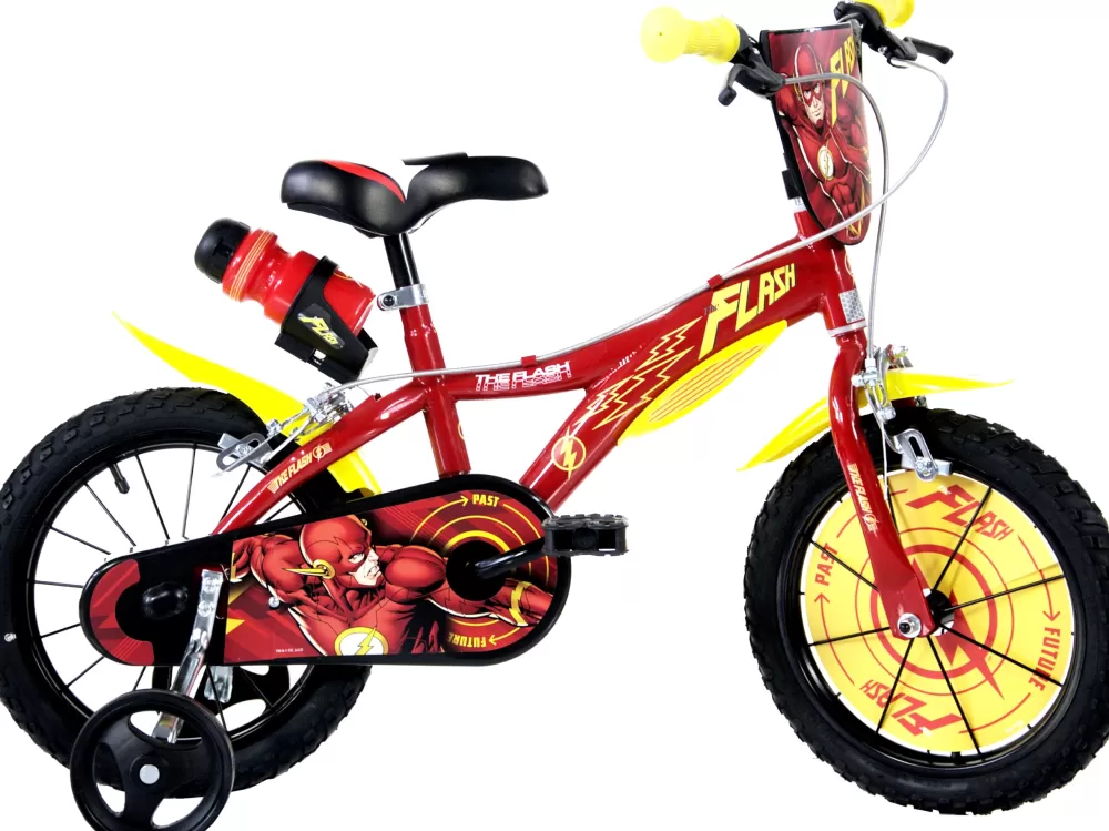 Flash 14 Inch 24 Cm Jongens Knijprem Rood/Geel^Dino Hot