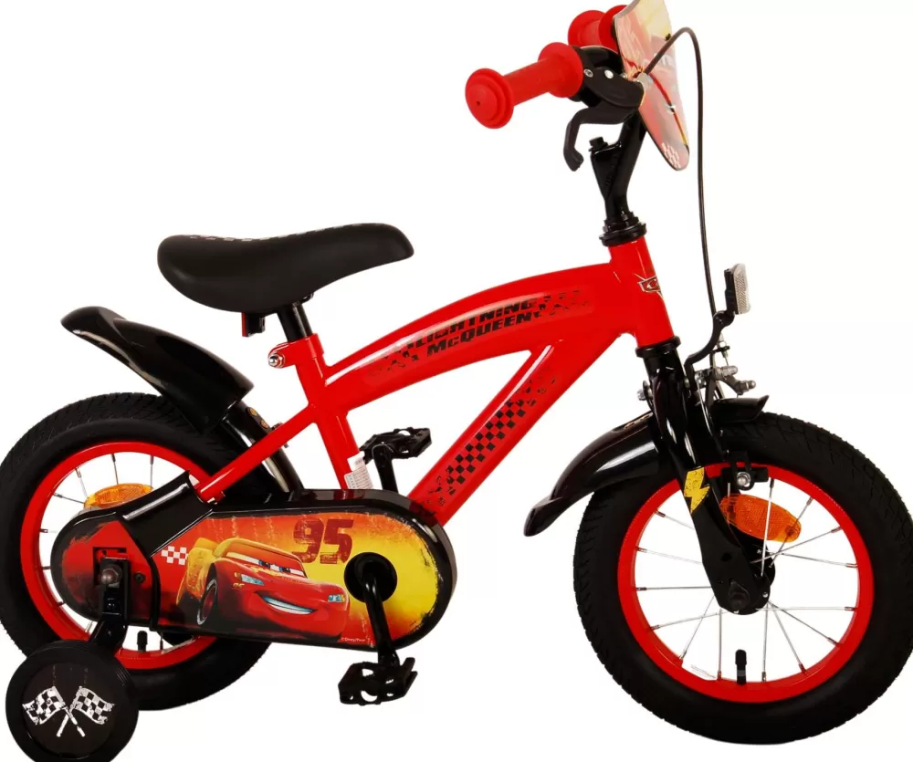 Cars 12 Inch Jongens Terugtraprem Rood/Zwart^Disney Hot