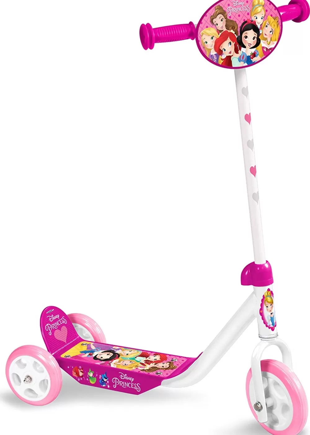 Princess 3-Wiel Kinderstep Meisjes Vrijloop Wit/Roze^Disney Discount