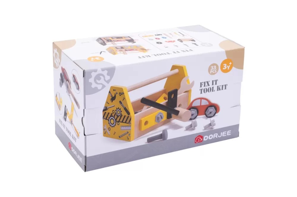 Gereedschapskist Hout Geel^Dorjee Discount