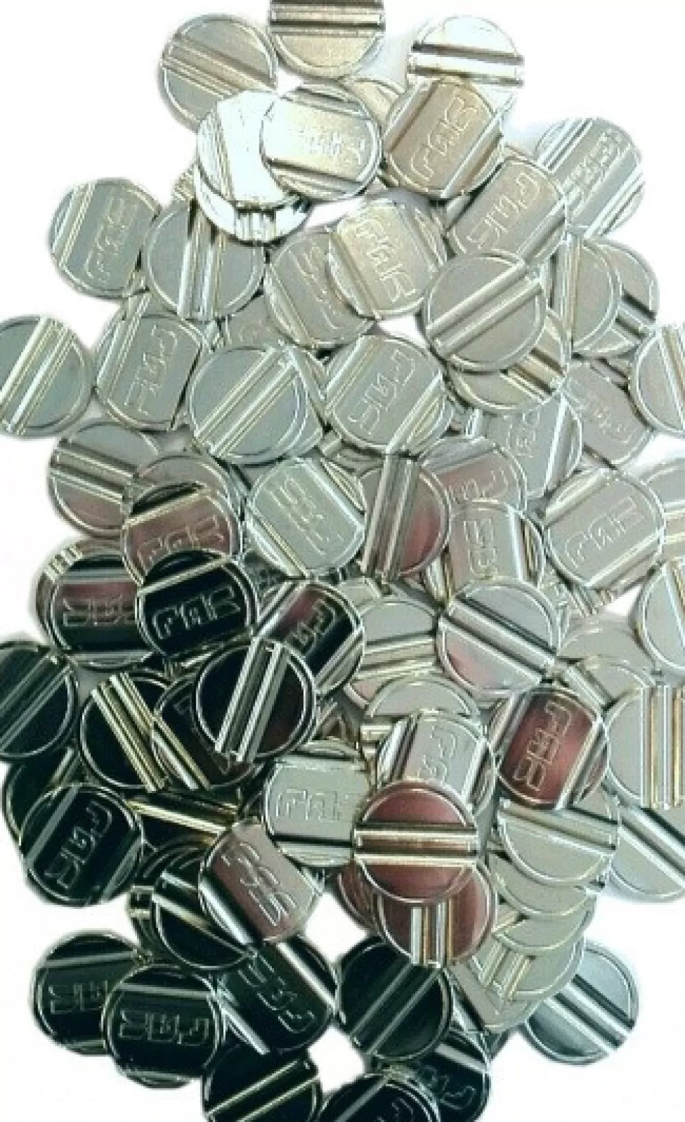 Tafelvoetbaltokens Staal Zilver 100 Stuks^FAS Hot