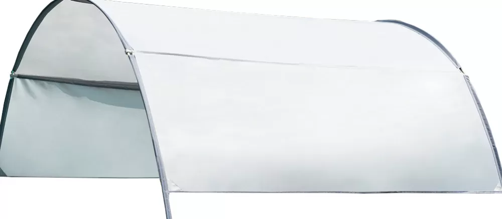Zwembadoverkapping 375 X 300 Cm Polyester Wit/Grijs^Intex New
