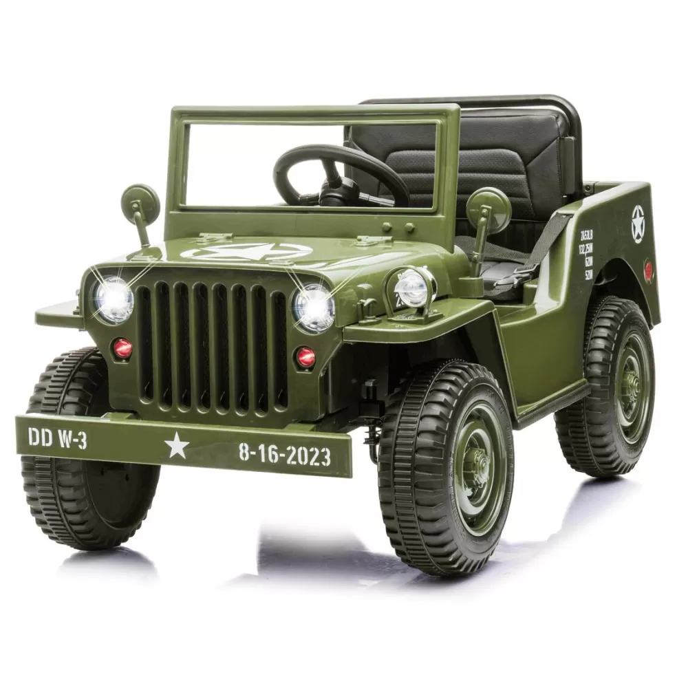 Willys Mb Jeep 12V Accuvoertuig Legergroen^JAMARA Shop