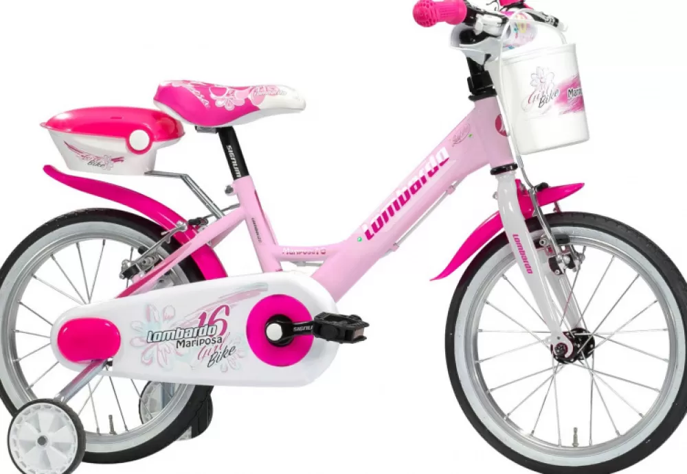 Mariposa 16 Inch 23 Cm Meisjes V-Brakes Wit/Roze^Lombardo Shop