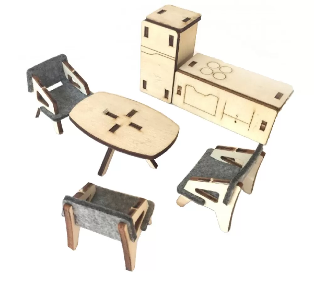 Houten Poppenhuismeubels 5-Delig^Mamatoyz Cheap