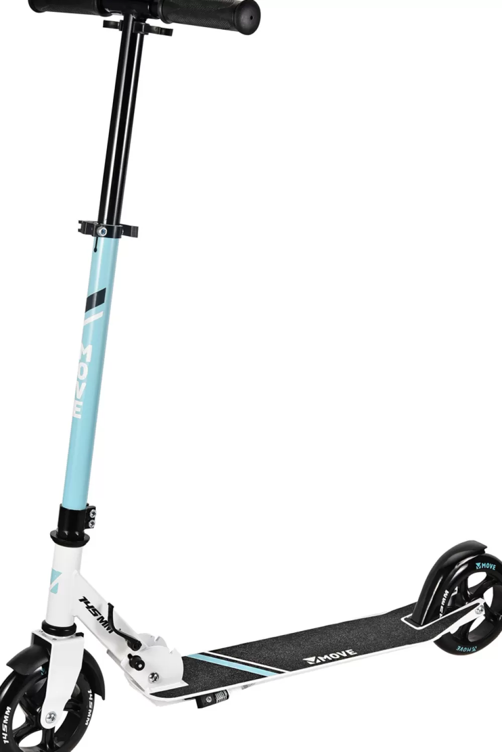 145 2-Wiel Kinderstep Opvouwbaar Voetrem Lichtblauw/Wit^Move Flash Sale