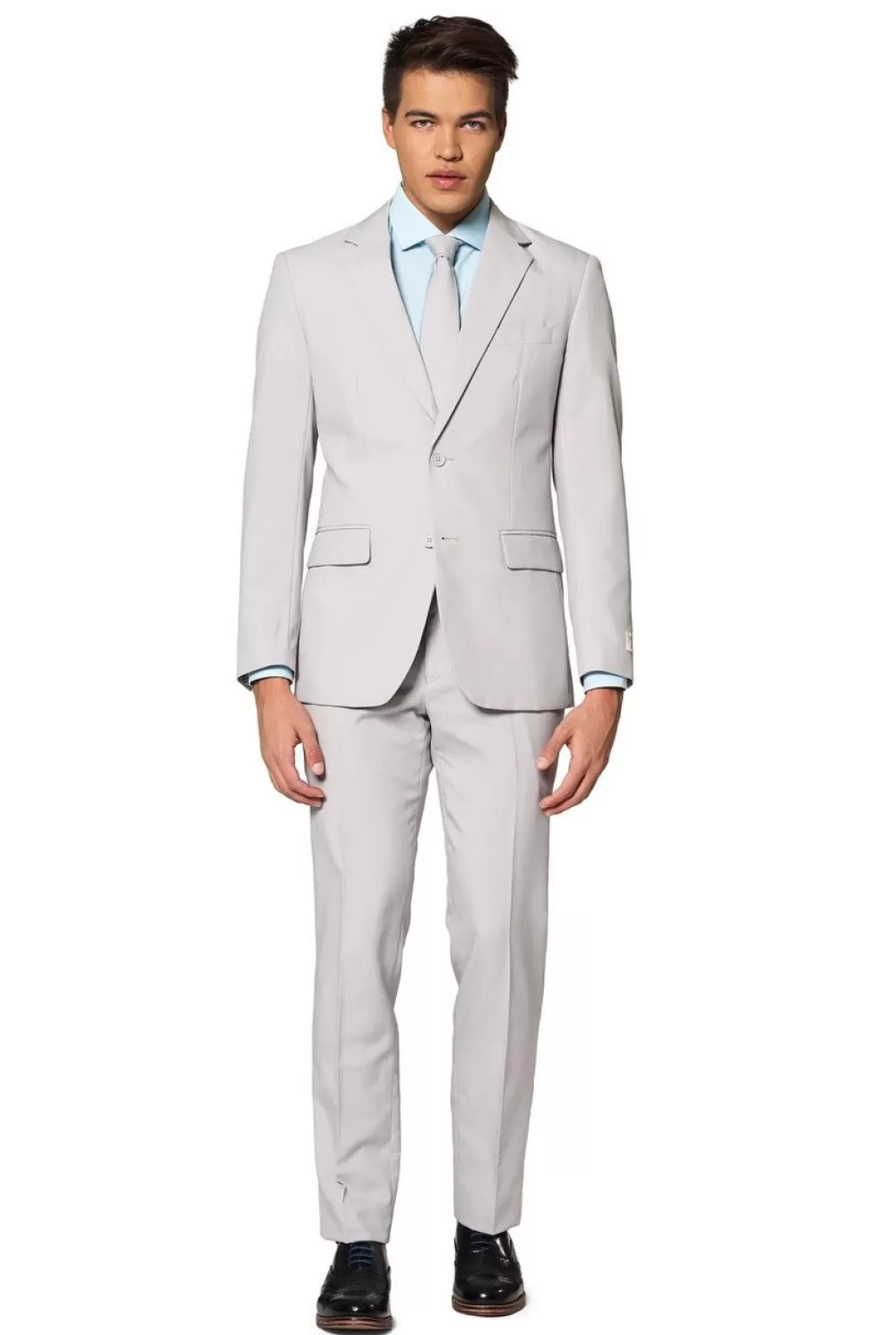 Verkleedpak Groovy Grey Heren Polyester Grijs^OppoSuits Outlet