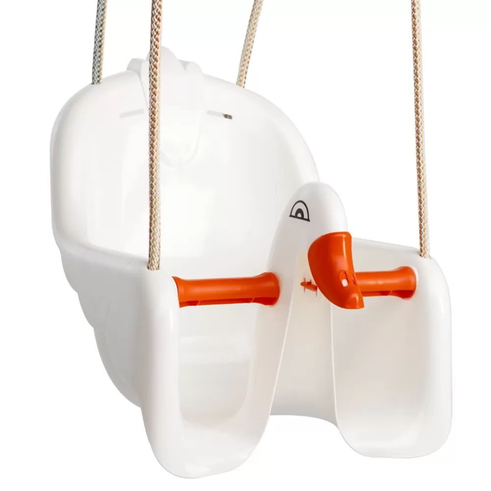 Baby Schommelzitje Zwaan Wit/Oranje^Paradiso Toys Shop