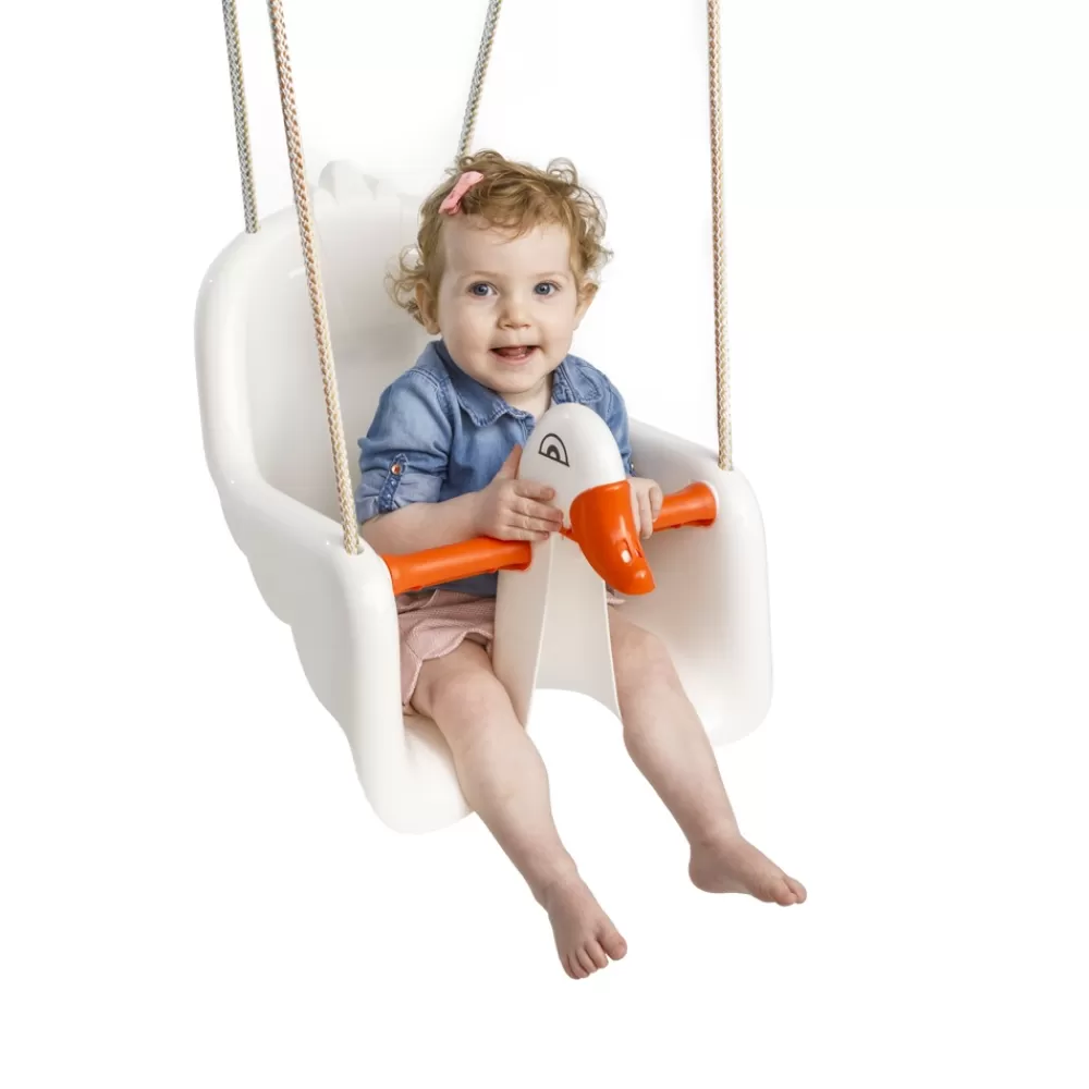 Baby Schommelzitje Zwaan Wit/Oranje^Paradiso Toys Shop
