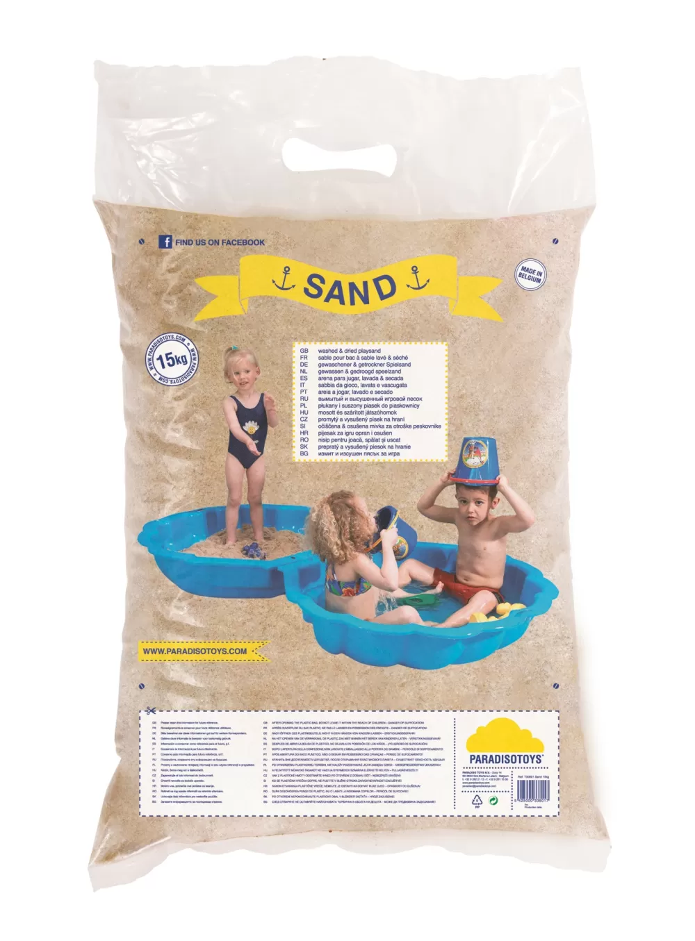 Gewassen Speelzand - Zandbakzand - 15 Kg^Paradiso Toys New
