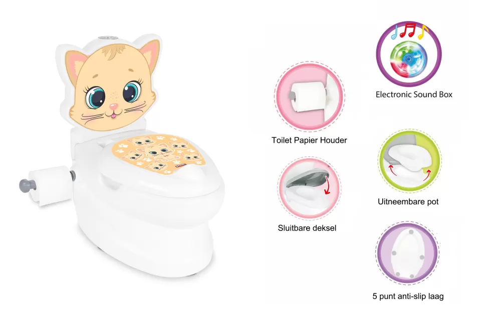 Cat Educatief Plaspotje Wit/Beige^Pilsan Cheap