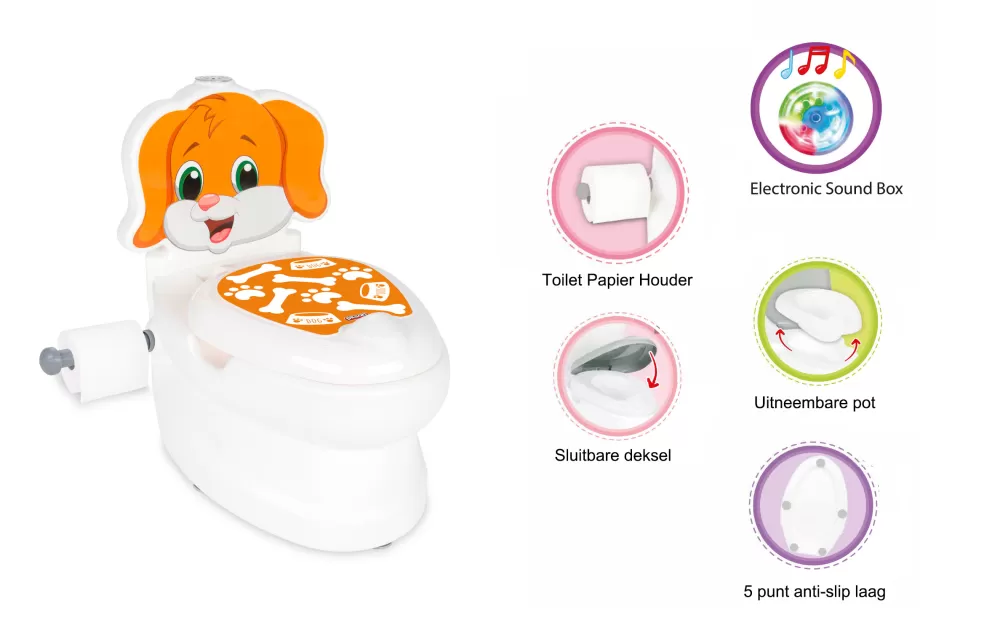 Dog Educatief Plaspotje Wit/Bruin^Pilsan Fashion