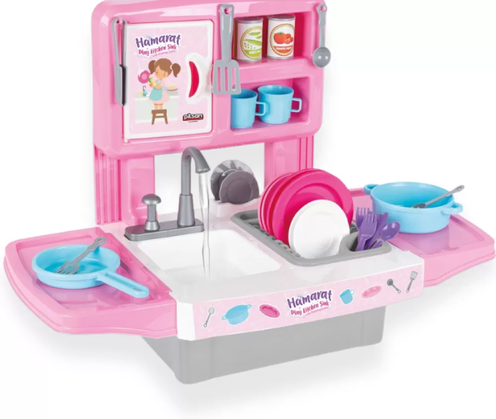 Hamarat Speelgoedkeuken Met Waterkraan Roze 39-Delig^Pilsan Shop