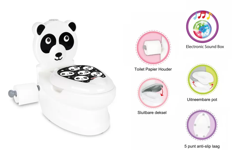 Panda Educatief Plaspotje Wit/Zwart^Pilsan Outlet