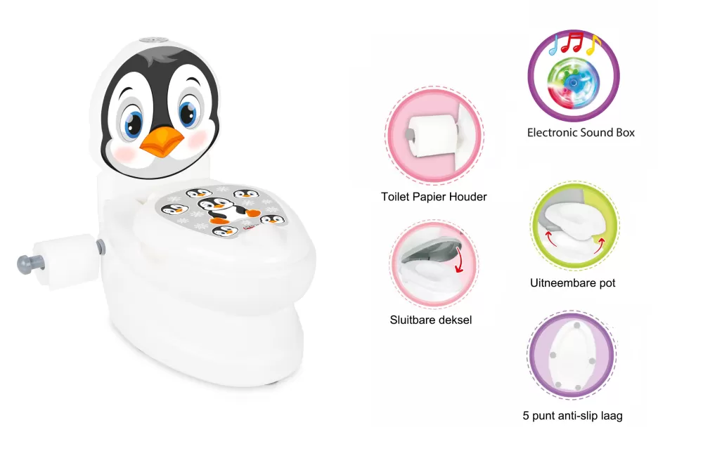 Penguin Educatief Plaspotje Wit/Zwart^Pilsan Cheap