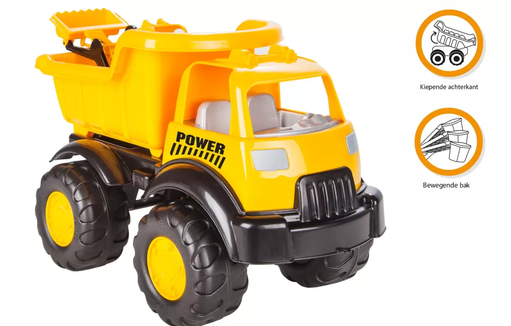 Power Vrachtwagen Met Loader Geel/Zwart 2-Delig^Pilsan Clearance