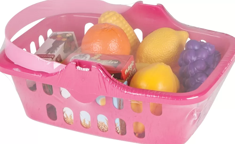 Speelgoedfruitmand Roze 17-Delig^Pilsan Hot