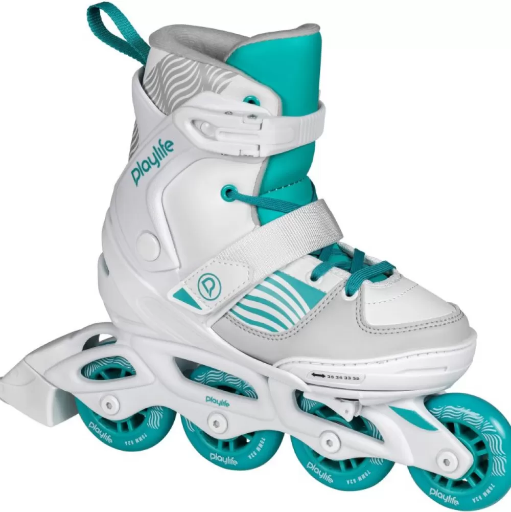 Inline Skates Light Breeze 82A Wit/Turquoise Maat 29/32^Playlife Discount