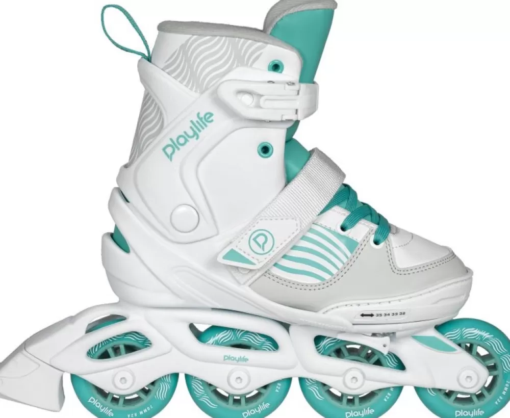 Inline Skates Light Breeze 82A Wit/Turquoise Maat 29/32^Playlife Discount