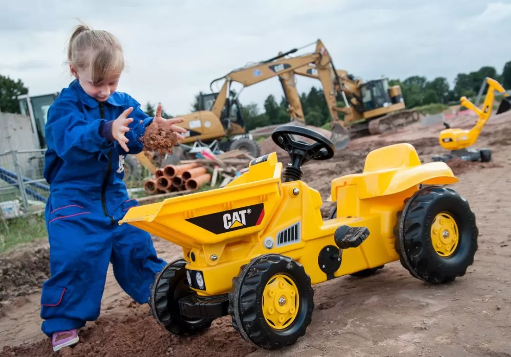 Traptractor Rollykid Dumper Cat Geel^Rolly Toys Best