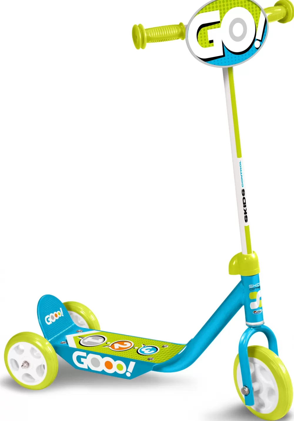 Gooo! Kinderstep Jongens Lichtblauw/Lichtgroen^Skids Control Hot