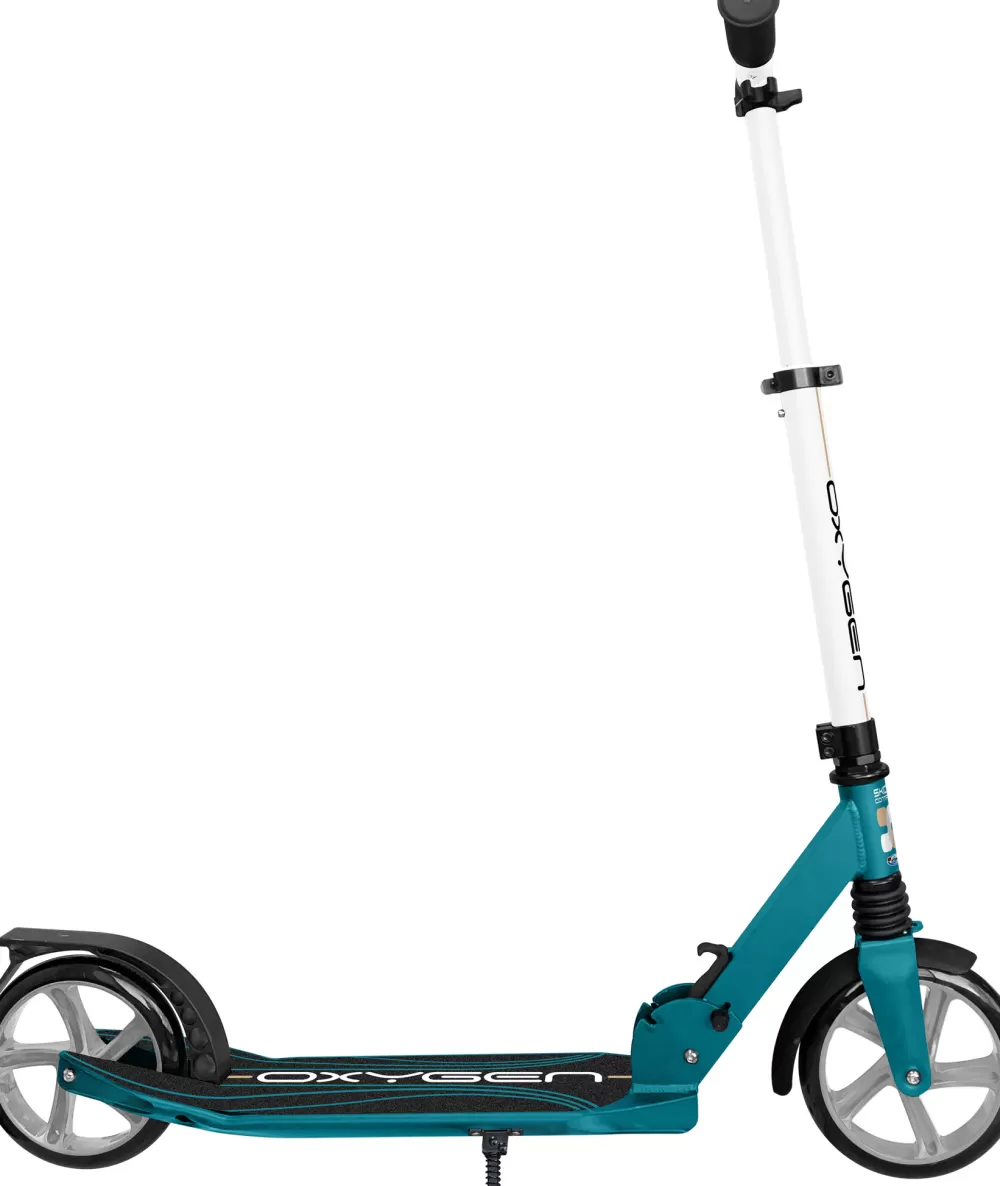 Oxygen 2-Wiel Kinderstep Opvouwbaar Voetrem Petrol^Skids Control Hot