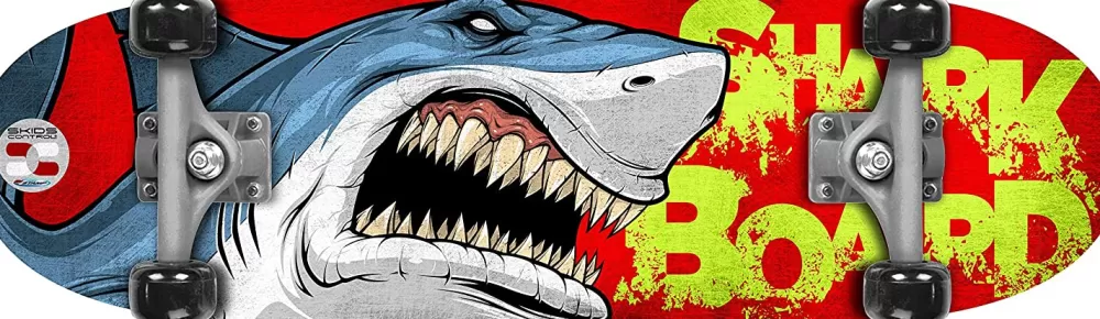 Shark Skateboard Junior Hout/Pvc Rood/Blauw^Skids Control Online