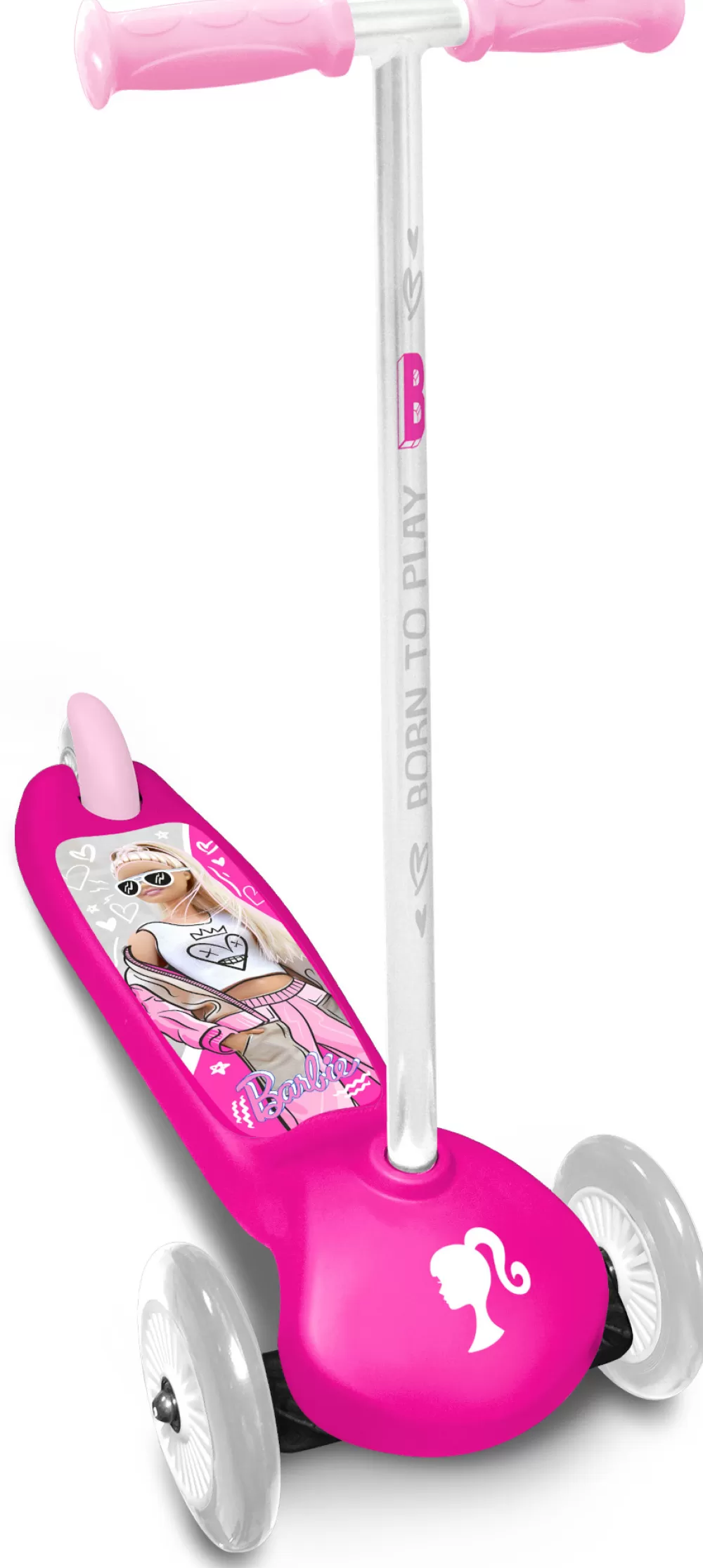 Barbie 3-Wiel Kinderstep Meisjes Voetrem Roze^Stamp Clearance