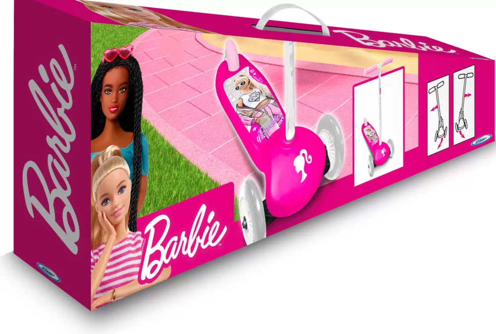 Barbie 3-Wiel Kinderstep Meisjes Voetrem Roze^Stamp Clearance