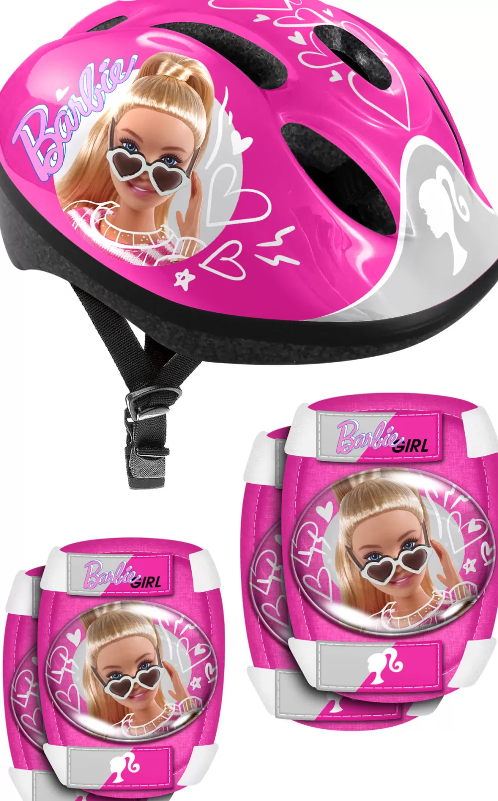 Barbie 5-Delige Skatebescherming Roze/Wit^Stamp Online