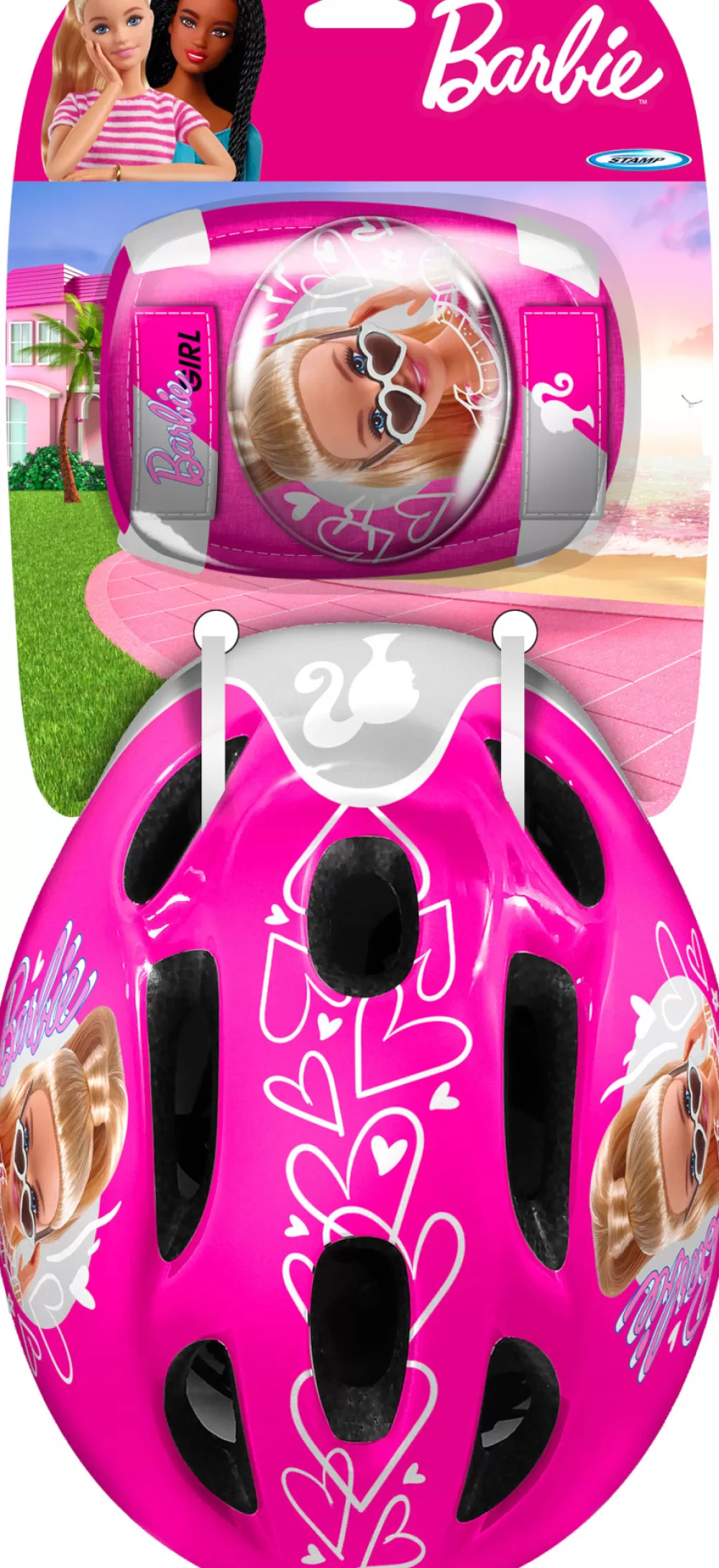 Barbie 5-Delige Skatebescherming Roze/Wit^Stamp Online