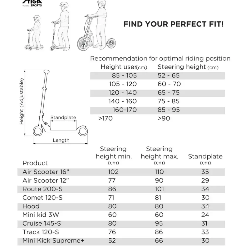 Air Scooter 16 Inch Autoped Step Zilver^Stiga Sports Hot
